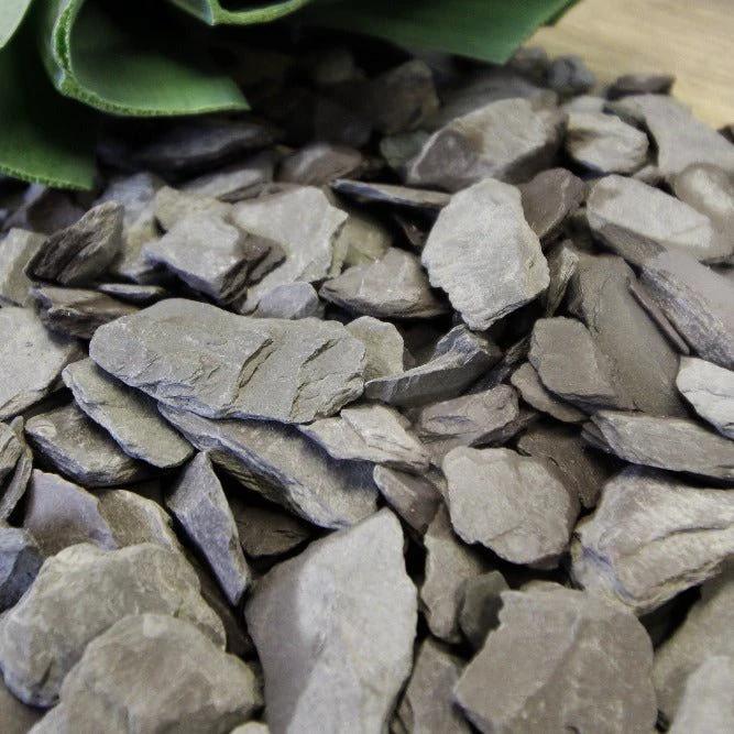 Welsh Blue Plum Crushed Slate Chippings 20mm by Dandy's Topsoil & Landscape Supplies