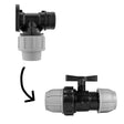 Wall Flange Kit 20mm MDPE With In-Line Valve