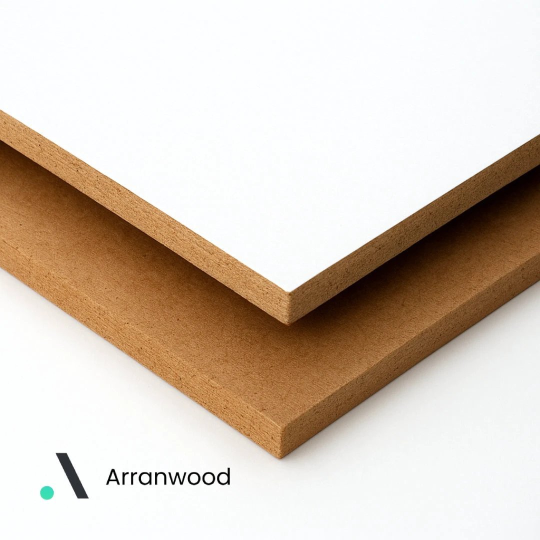 White MDF Board 3mm Thickness Pack of 2 Panels - Armstrong Cheshire