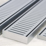 Lauxes Aluminium Next Generation Linear Shower Drain Grate 26mm - Silk Silver - Armstrong Supplies