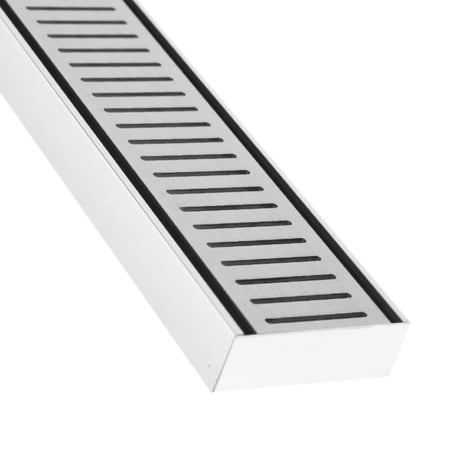 Lauxes Aluminium Next Generation Linear Shower Drain Grate 35mm - Silk Silver - Armstrong Supplies