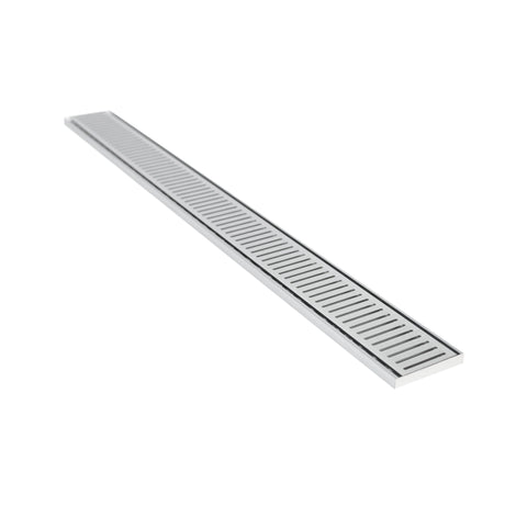 Lauxes Aluminium Next Generation Linear Shower Drain Grate 14mm - Silk Silver - Armstrong Supplies