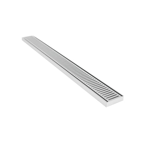 Lauxes Aluminium Next Generation Linear Shower Drain Grate 26mm - Silk Silver - Armstrong Supplies