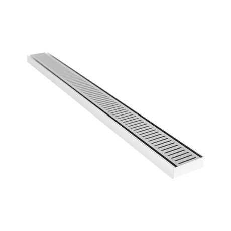 Lauxes Aluminium Next Generation Linear Shower Drain Grate 35mm - Silk Silver - Armstrong Supplies