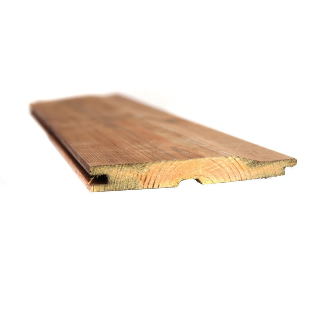 Brown Treated Wooden Shiplap Cladding 19mm x 125mm (5x3/4") 4.8