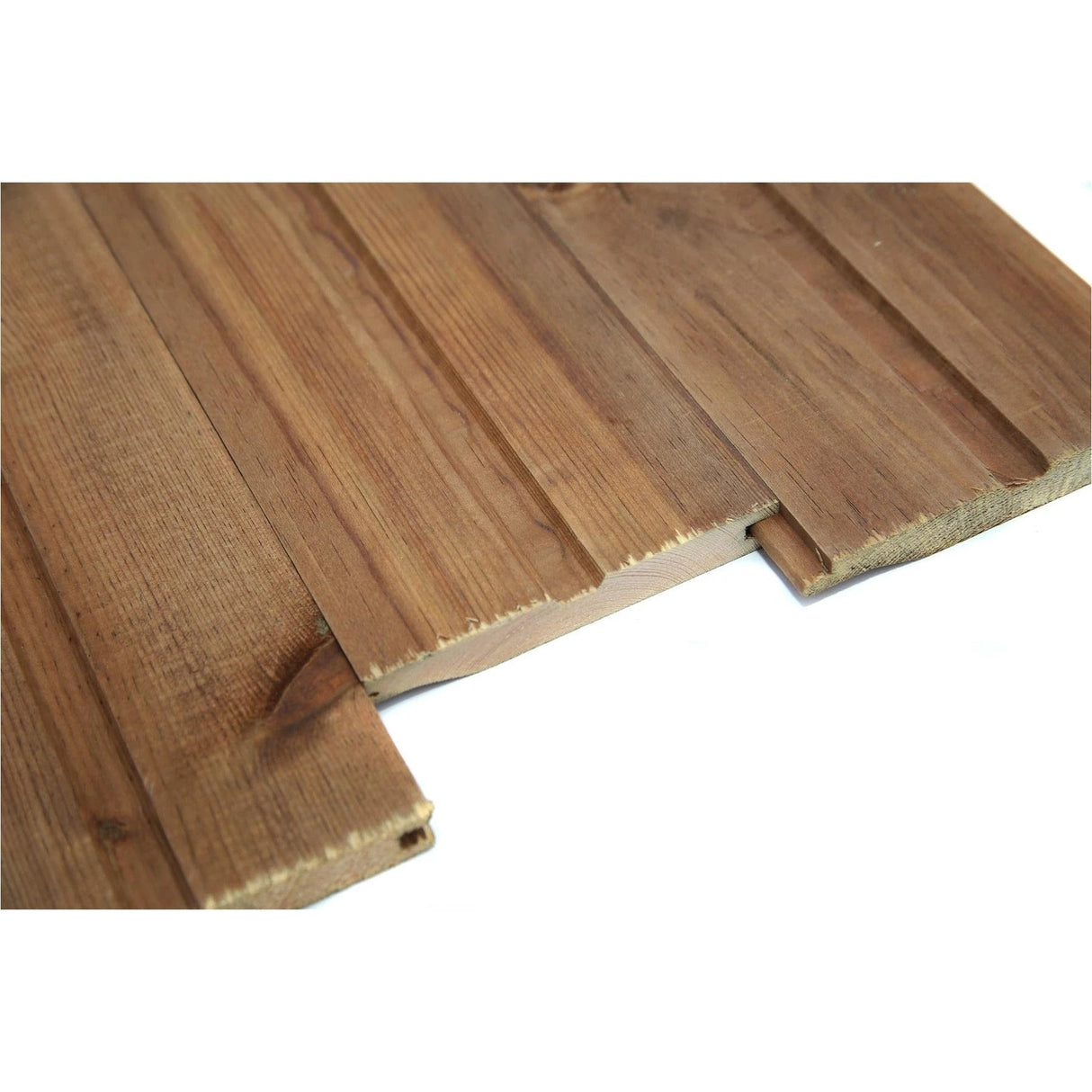 Brown Treated Wooden Shiplap Cladding 19mm x 125mm (5x3/4") - Armstrong Cheshire