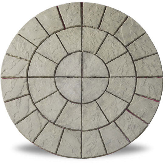 Patio Circle Kit Cathedral Concrete Paving 1.8m Diameter Weathered Moss