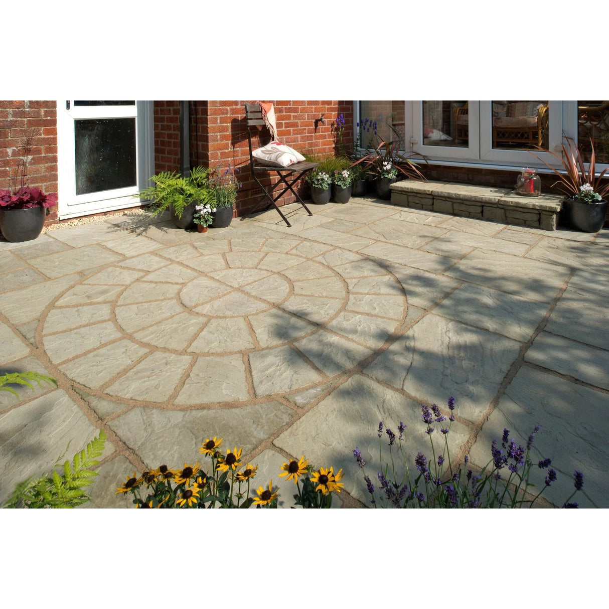 Cathedral Circle Concrete Paving Kit Weathered York 3.48m Diameter - Armstrong Cheshire