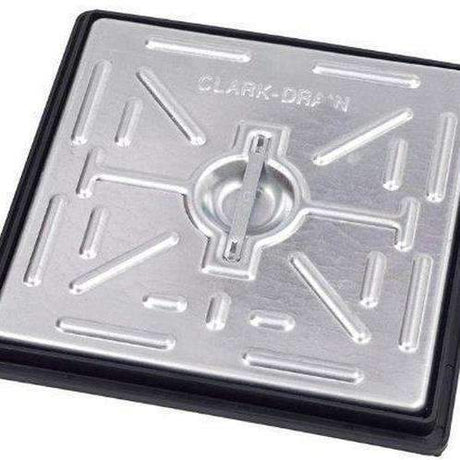 Clark Drain Manhole Cover 300 x 300mm 5T Galvanised Steel Single Seal PC2BG-Armstrong Supplies (561880334369)