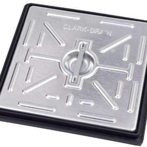 Clark Drain Manhole Cover 300 x 300mm 5T Galvanised Steel Single Seal PC2BG-Armstrong Supplies 