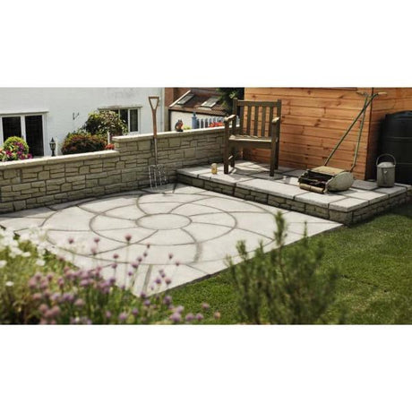 Cloister Catherine Concrete Wheel Paving Patio Kit 2.09m Barley - Armstrong Cheshire