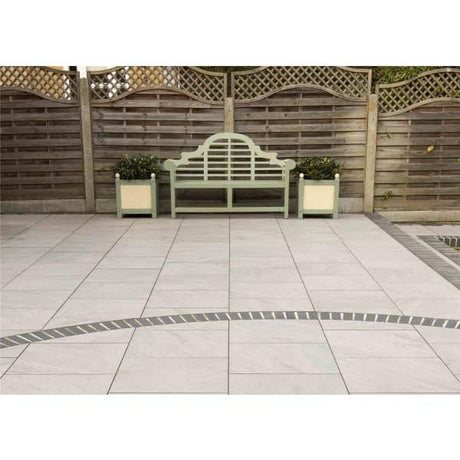 Eclipse Porcelain Patio Paving Slabs, 64 Pack, 600 x 600 x 20 mm - Armstrong Cheshire