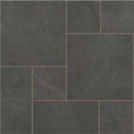 Eden Slate Porcelain Linear Pack Paving Slabs, 40 Pack, 1000 x 500 x 20 mm - Armstrong Cheshire