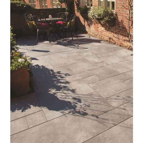 Eden Slate Porcelain Linear Pack Paving Slabs, 40 Pack, 1000 x 500 x 20 mm - Armstrong Cheshire