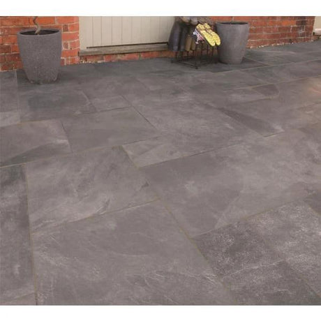 Eden Slate Porcelain Patio Pack Paving Slabs, 144 Pieces 21.54m2 - Armstrong Cheshire