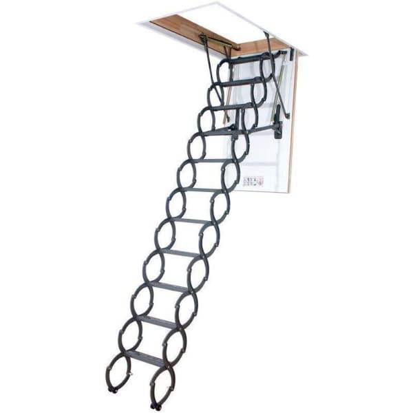 Fakro LST Fire Resistant Scissor Metal Loft Ladder With Hatch 2.8m Length - 60cm x 90cm-Loft Ladders-Fakro-Armstrong Supplies (4179730759816)