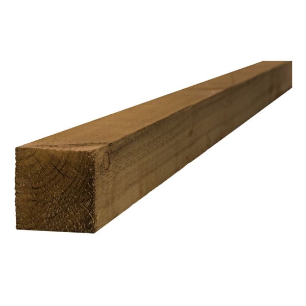 Treated Wooden Fence Post 75 x 75mm (3x3 inch) (2171891515440)