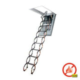 Fakro LSF Fire Resistant Scissor Metal Loft Ladder With Hatch 50cm x 70cm (4179715195016)