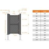 Flat Top Metal Side Gate with Diagonal Infill - Armstrong Cheshire