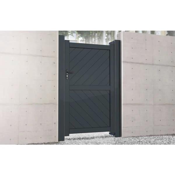 Flat Top Metal Side Gate with Diagonal Infill - Armstrong Cheshire