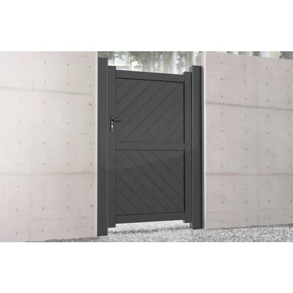 Flat Top Metal Side Gate with Diagonal Infill - Armstrong Cheshire