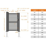 Flat Top Metal Side Gate with Horizontal Infill - Armstrong Cheshire