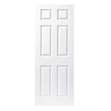 Internal Door White 6 Panel Woodgrain Effect 2’6 x 6’6  (5404235366563)