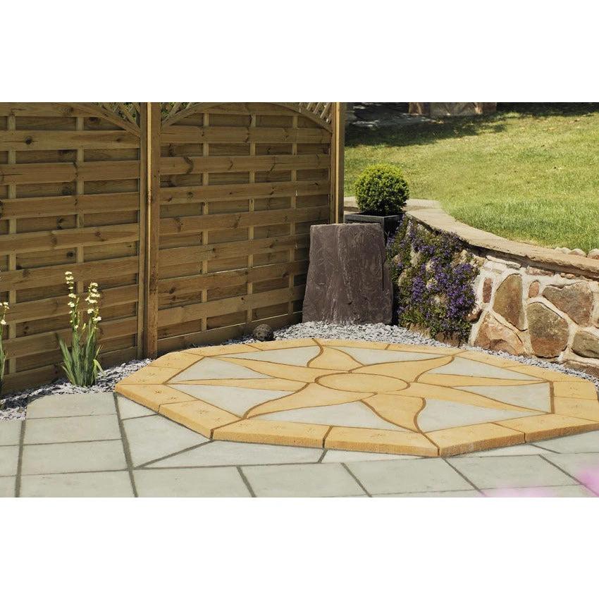 Lakeland Sun 5.76m2 Concrete Paving Patio Kit Cumbrian Slate/Gold - Armstrong Cheshire