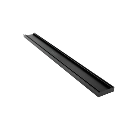 Lauxes Aluminium Slimline Tile Insert Linear Shower Drain Grate 26mm - Midnight Black - Armstrong Cheshire