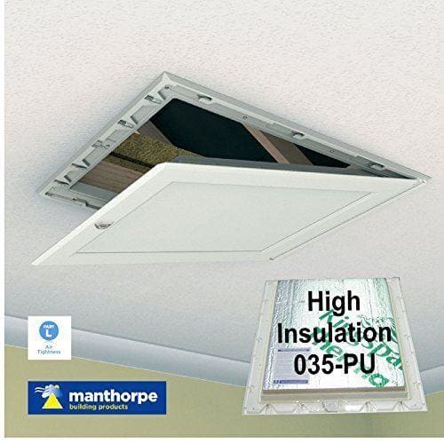 Manthorpe 035-PU High Insulated White Loft Trap Door Hinged Hatch Access-Manthorpe-Armstrong Supplies
