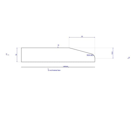 MDF Architrave Chamfered and Rounded White Primed 18x68mm -  (5677141819555)