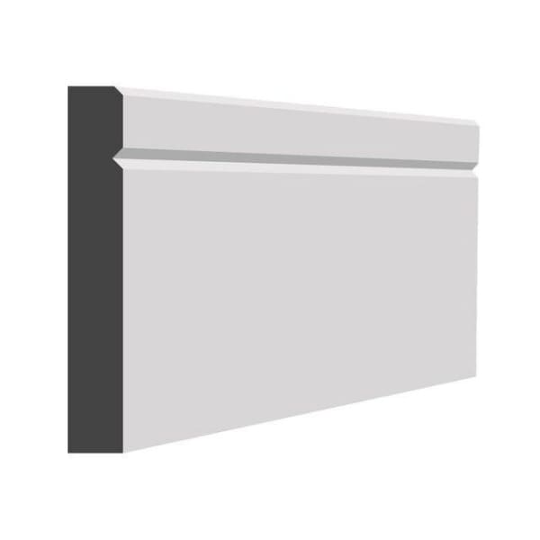MDF Architrave Chamfered and V Grooved White Primed 18x68mm Arranwood (5677141721251)