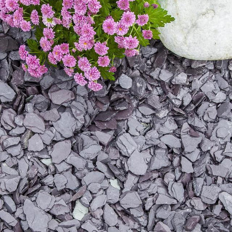 Midnight Blue Slate Chippings 20mm 25/50 20kg Bags - Armstrong Cheshire