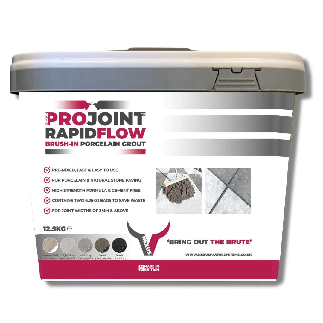 ProJoint Rapidflow Premixed Jointing Compound Neutral is presented in a neat, easy-to-use container.