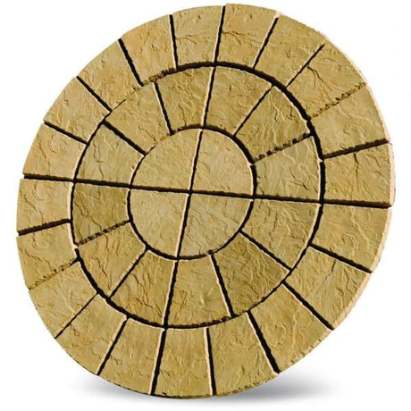 Patio Circle Concrete Paving Kit Cathedral Circle 1.8m  Diameter Barley - Armstrong Cheshire