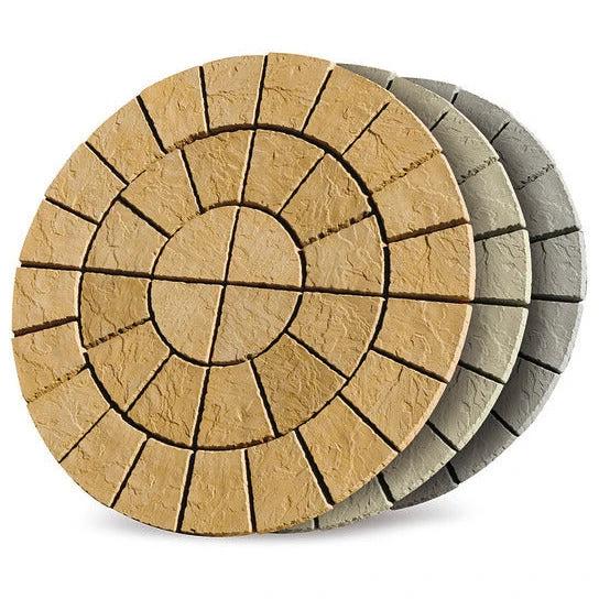 Patio Circle Kit Cathedral Concrete Paving 1.8m Diameter Weathered York - Armstrong Cheshire