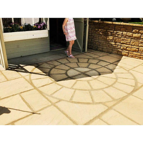 Patio Circle Kit Cathedral Concrete Paving 1.8m Diameter Weathered York - Armstrong Cheshire