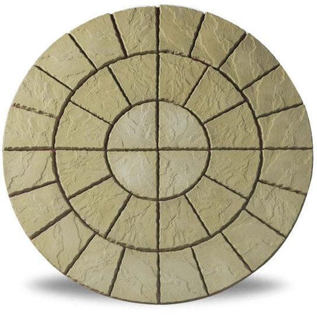 Patio Circle Kit Cathedral Concrete Paving 1.8m Diameter Weathered York - Armstrong Cheshire
