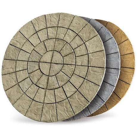 Patio Circle Kit Cathedral Concrete Paving 2.56m Diameter Weathered Moss - Armstrong Cheshire