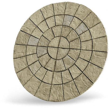 Patio Circle Kit Cathedral Concrete Paving 2.56m Diameter Weathered York - Armstrong Cheshire