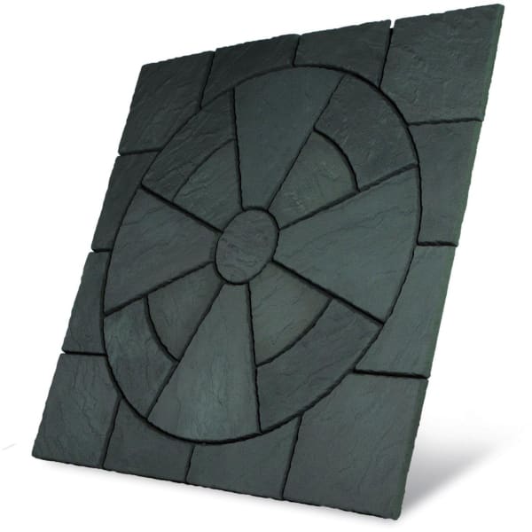 Rectory 3.24m2 Circle Paving Patio Kit Welsh Slate-Armstrong Supplies 