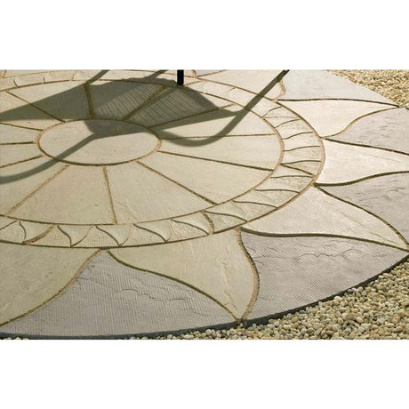 Patio Circle Kit Sun Circle Concrete Paving 2.56m Antique Grey - Armstrong Cheshire