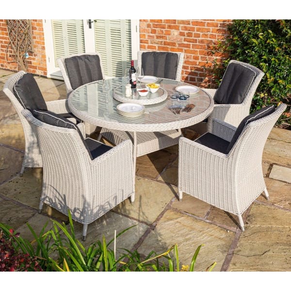 Prestbury Contemporary Rattan Six Seater Dining Set 