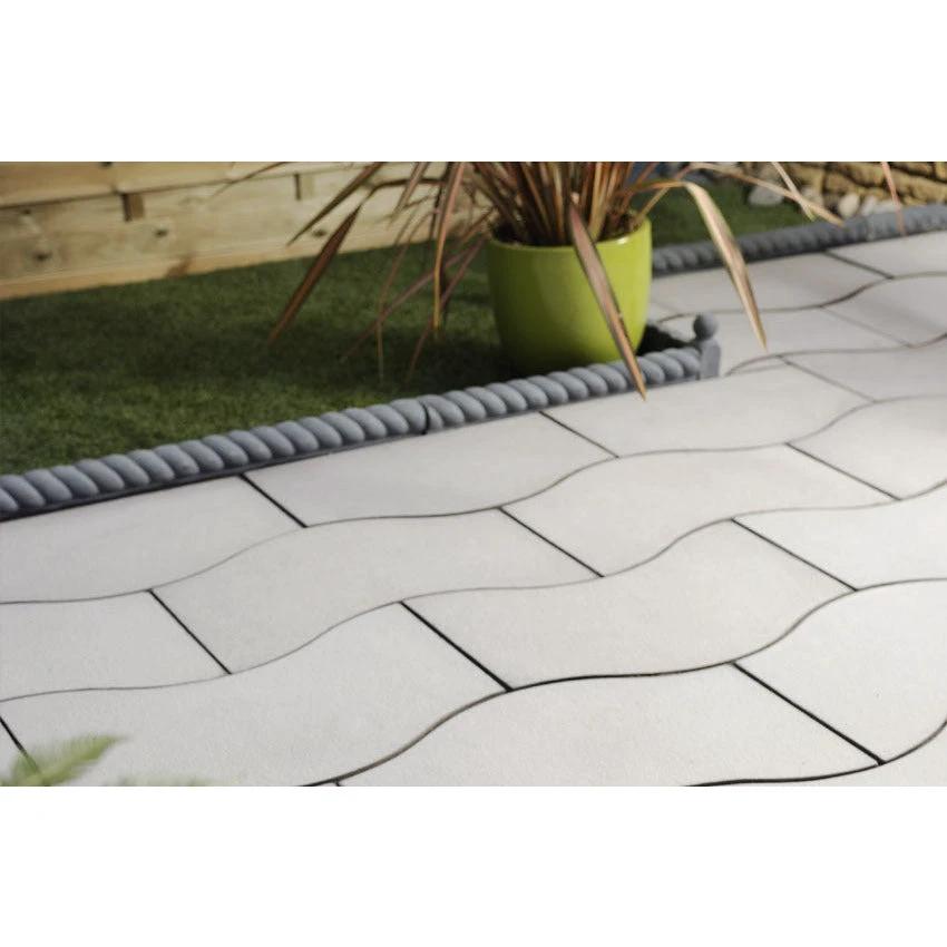 Prestbury Wave Concrete Paving Patio Kit 5.76m2 Portland Grey - Armstrong Cheshire