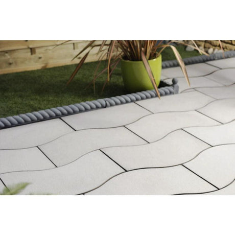 Prestbury Wave Concrete Paving Patio Kit 5.76m2 Portland Grey - Armstrong Cheshire