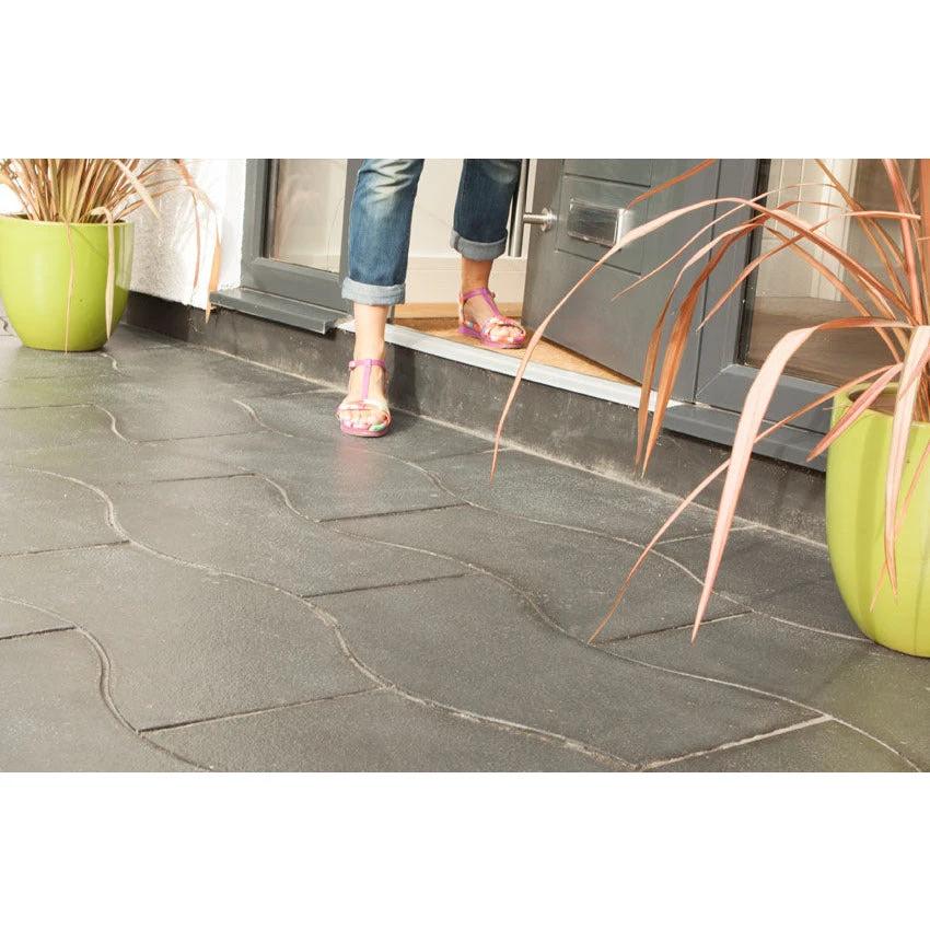 Prestbury Wave Concrete Paving Patio Kit 5.76m2 Welsh Slate - Armstrong Cheshire