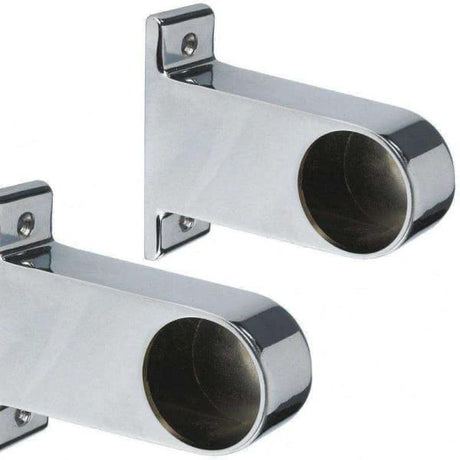Rothley Chrome Long End Brackets (Pk 2) 32mm Chrome - Armstrong Cheshire