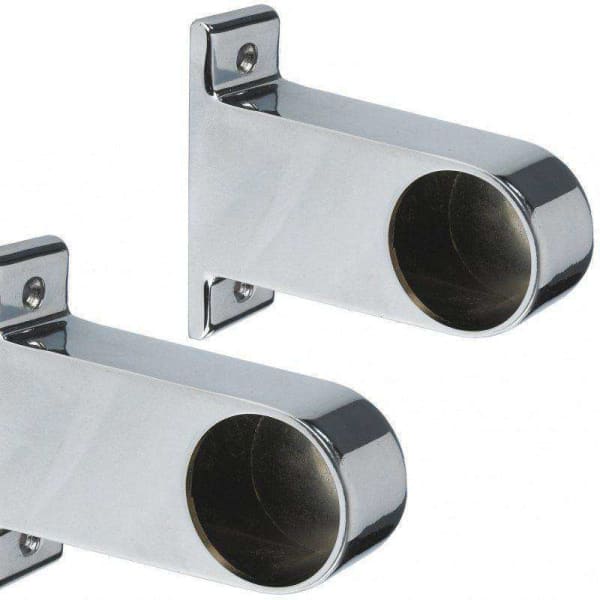 Rothley Chrome Long End Brackets (Pk 2) 32mm Chrome-Armstrong Supplies