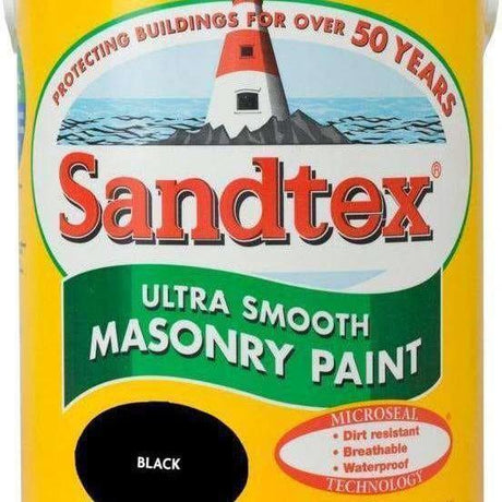 Sandtex Smooth Masonry 2.5L Black - Armstrong Cheshire