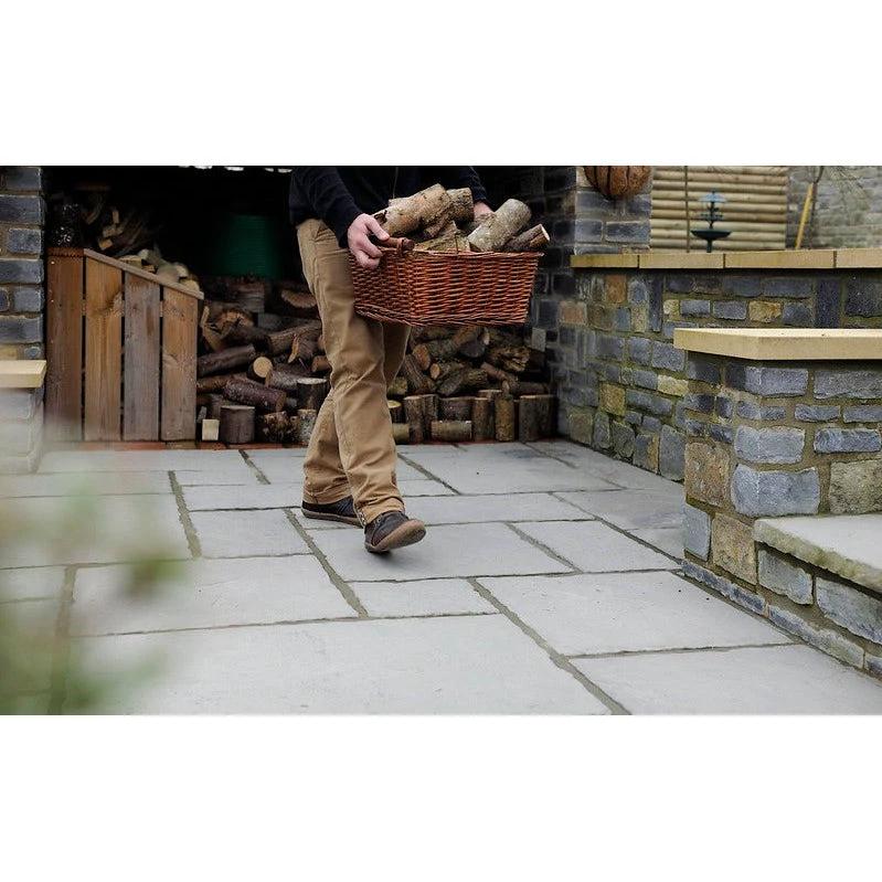 Stratford Concrete Paving Patio Kit Antique Grey 5.76m - Armstrong Cheshire